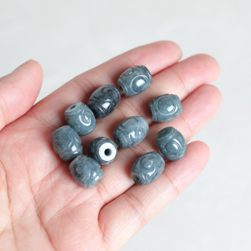 Bracelets - 5PC Natuurlijke Blauwe Water Jade Rimpel