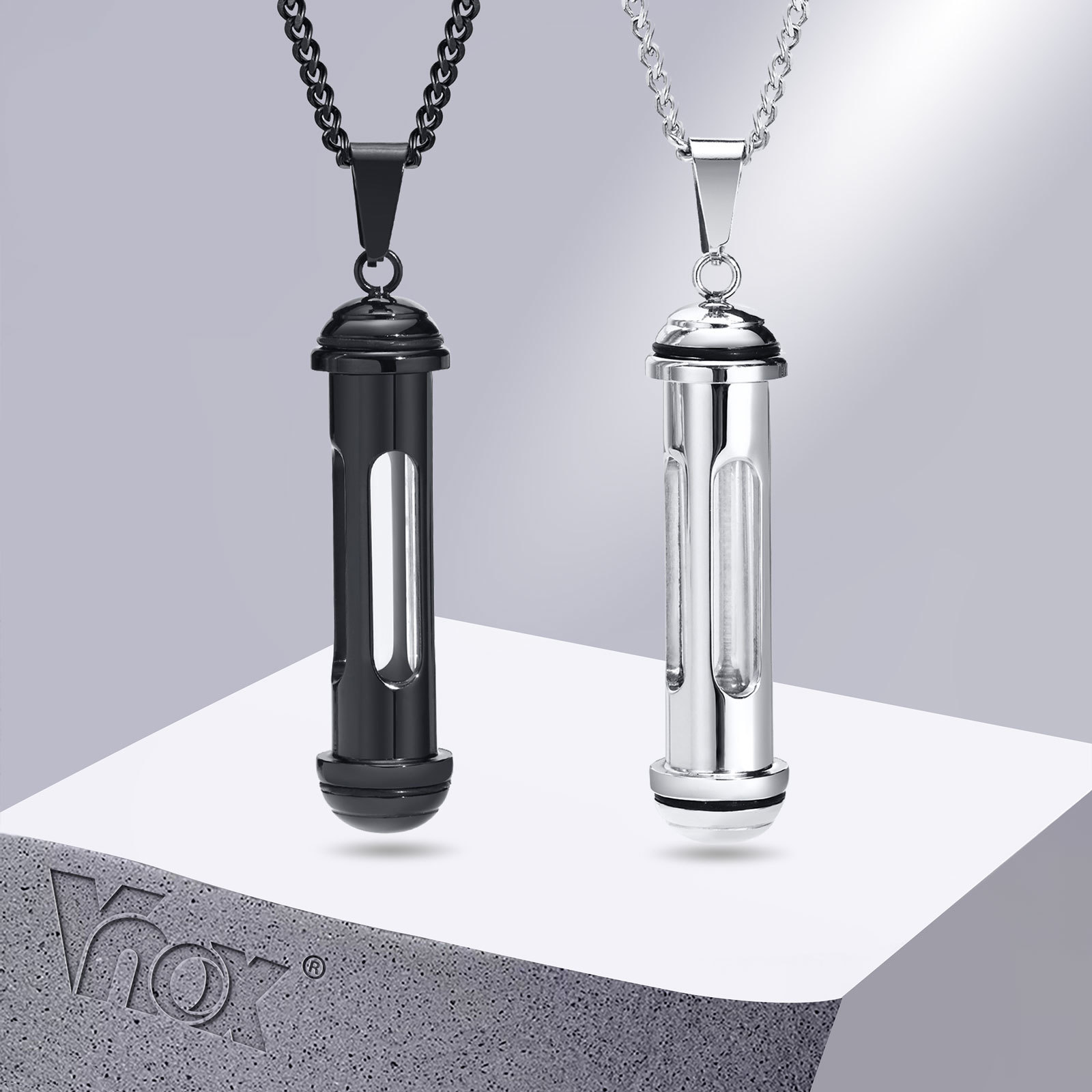 Cuban Link Chain 12Mm - Vnox Heren Rvs Kettingen, Zwart Streetlight