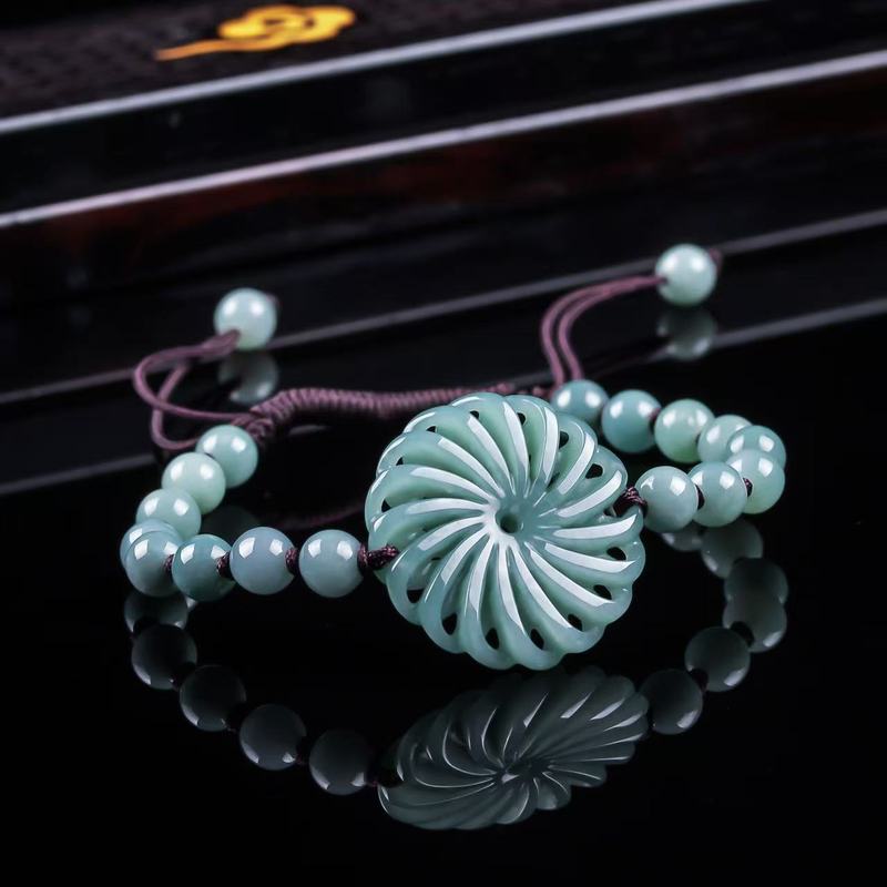 Bracelets - Natuurlijke Jadeiet A-kwaliteit, geluksbrengende, echte ronde