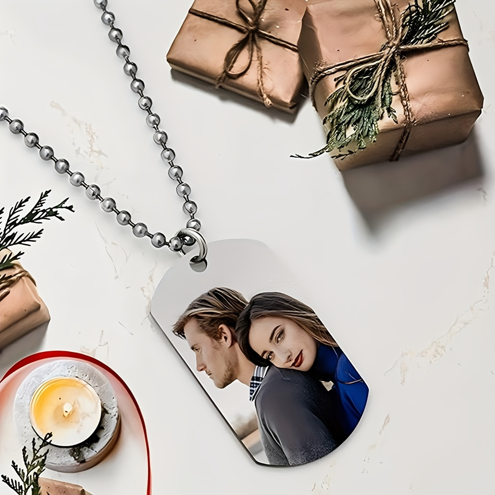 Custom Name Necklace Stainless Steel - Op maat gemaakte gepersonaliseerde herenhangerketting, dubbelzijdige