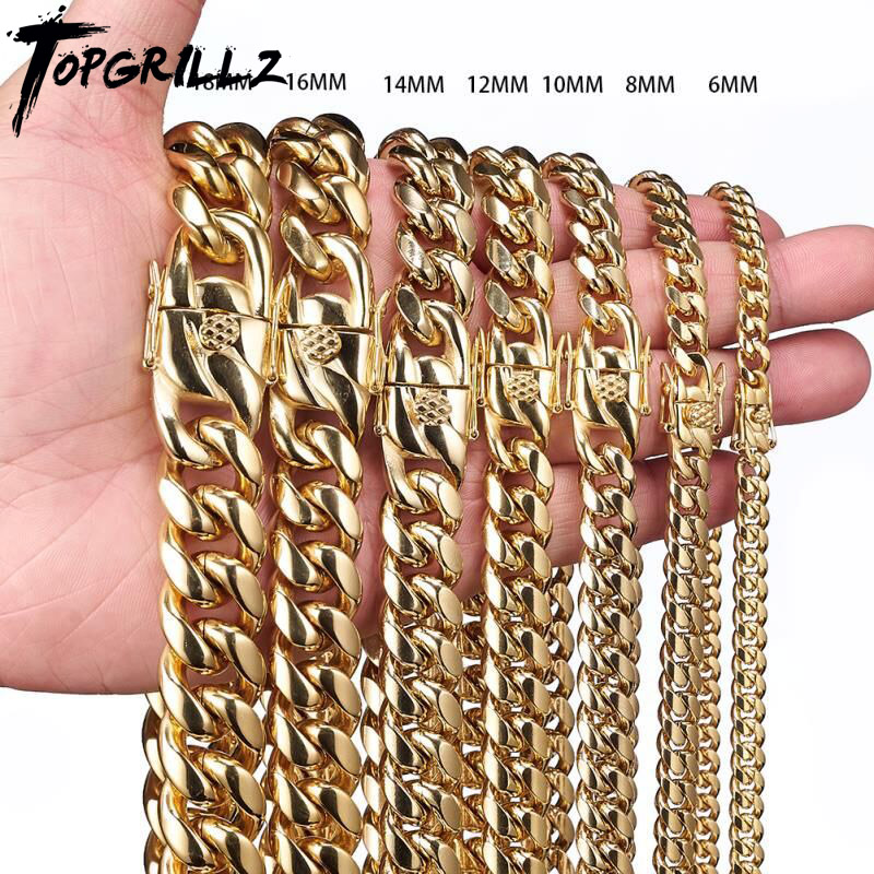 Topgrillz Roestvrij Staal Goud - Cuban Link Chain 12Mm recensie en prijs