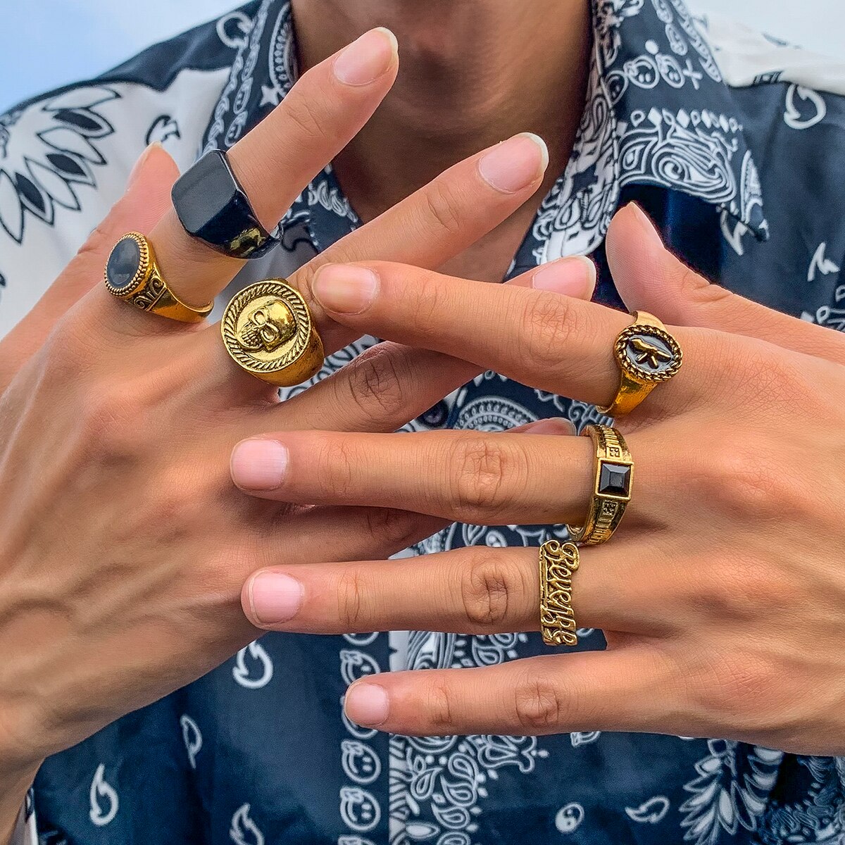 6 Stks/set Gothic Vintage Skel - Vintage Punk Knuckle Rings Set recensie en prijs