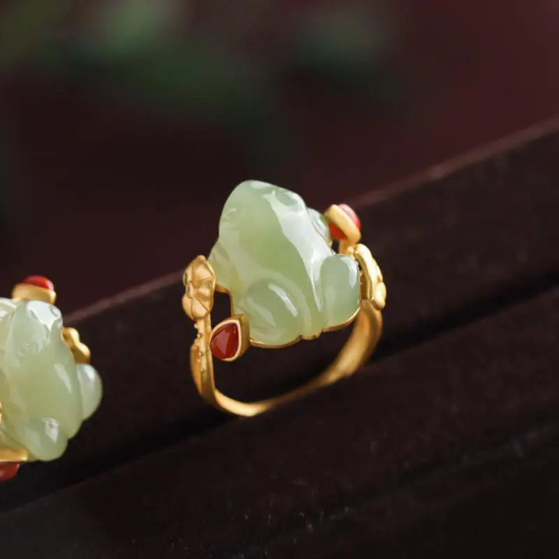 Groene Jade Kikker Ringen Char - Rings recensie en prijs