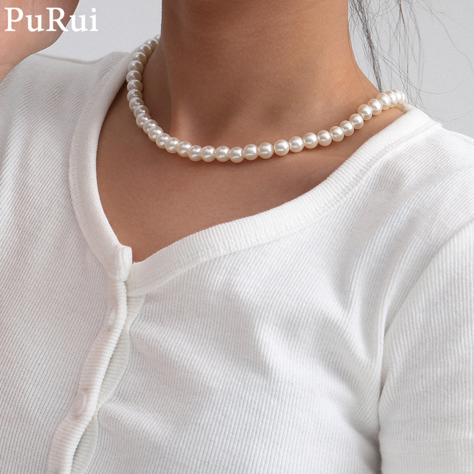 Minimalistische Imitatie Parel - Pearl Choker Necklace Vintage recensie en prijs