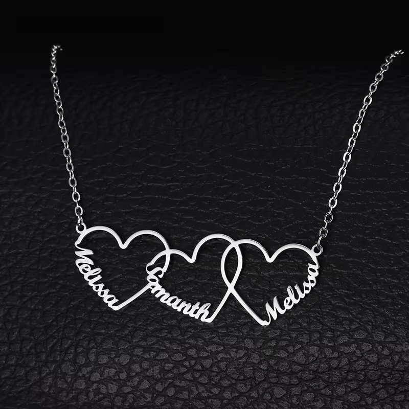Aangepaste in elkaar grijpende - Custom Name Necklace Stainless Steel recensie en prijs