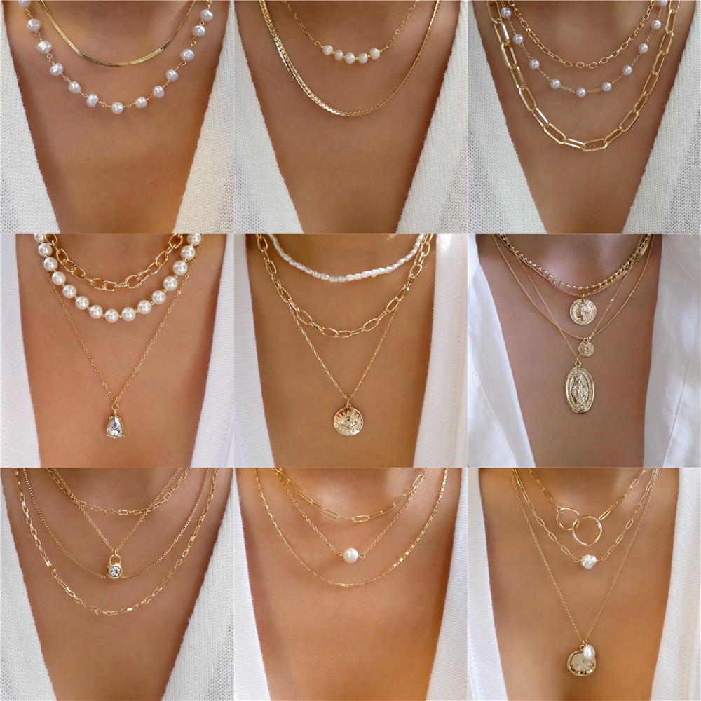Trendy Goud-Plaat Geometrische - Pearl Choker Necklace Vintage recensie en prijs