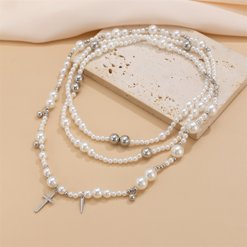 Multi-layer Imitatie Parel Kra - Layered Pendant Necklace Aesthetic recensie en prijs