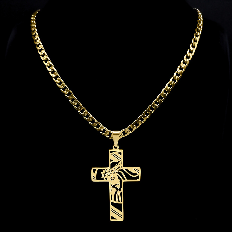 Hip Hop Punk Kroon van Doornen - Cross Pendant Necklace Gold recensie en prijs