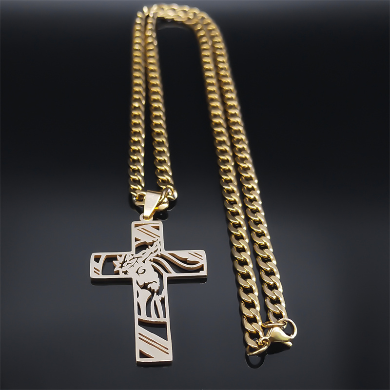 Hip Hop Punk Kroon van Doornen - Cross Pendant Necklace Gold recensie en prijs