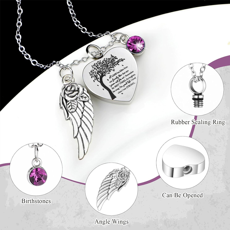 3-stijlen urn ketting voor as  - Heart Locket Necklace Photo recensie en prijs