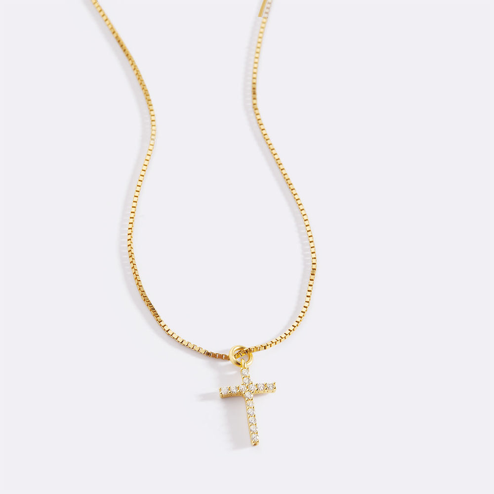 Diamanten kruisketting, op maa - Cross Pendant Necklace Gold recensie en prijs