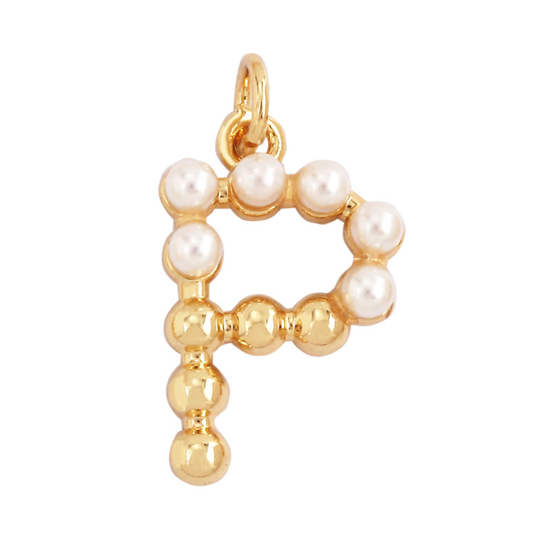 Mode Eenvoudige Imitatie Parel - Initial Letter Necklace 18K Gold recensie en prijs