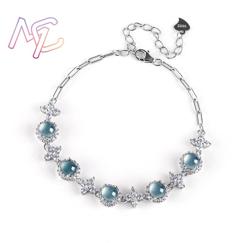 Blauwe Myanmar Jadeïet Armband - Bracelets recensie en prijs