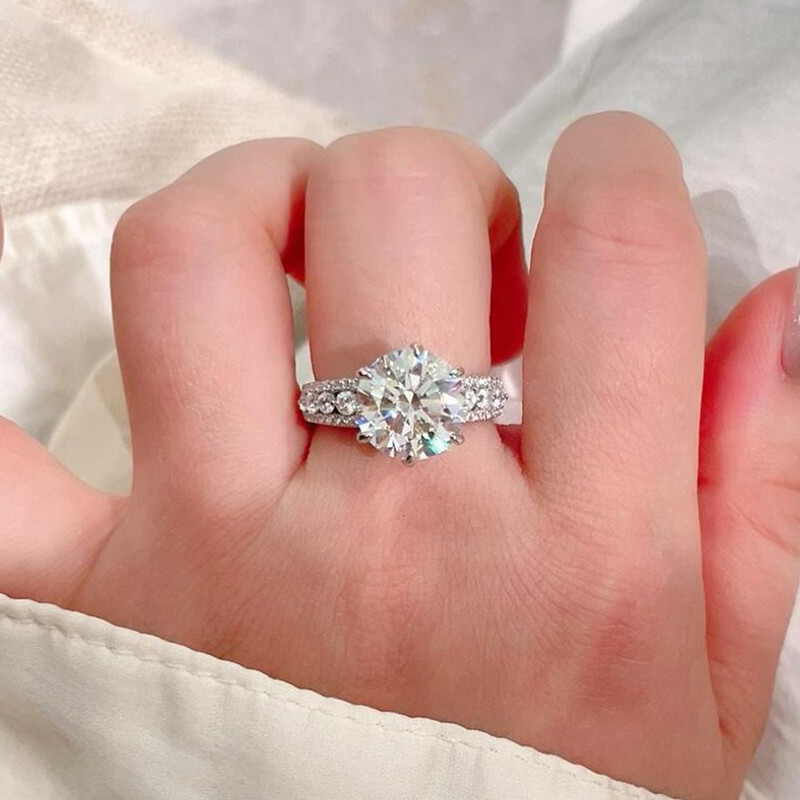 4 karaat, klassieke ring met z - Moissanite Engagement Ring 1 Carat recensie en prijs