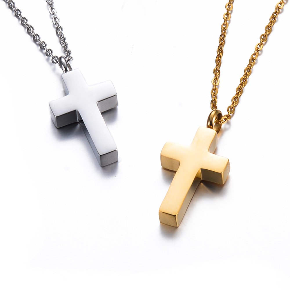 Roestvrijstalen Crematie Kruis - Cross Pendant Necklace Gold recensie en prijs