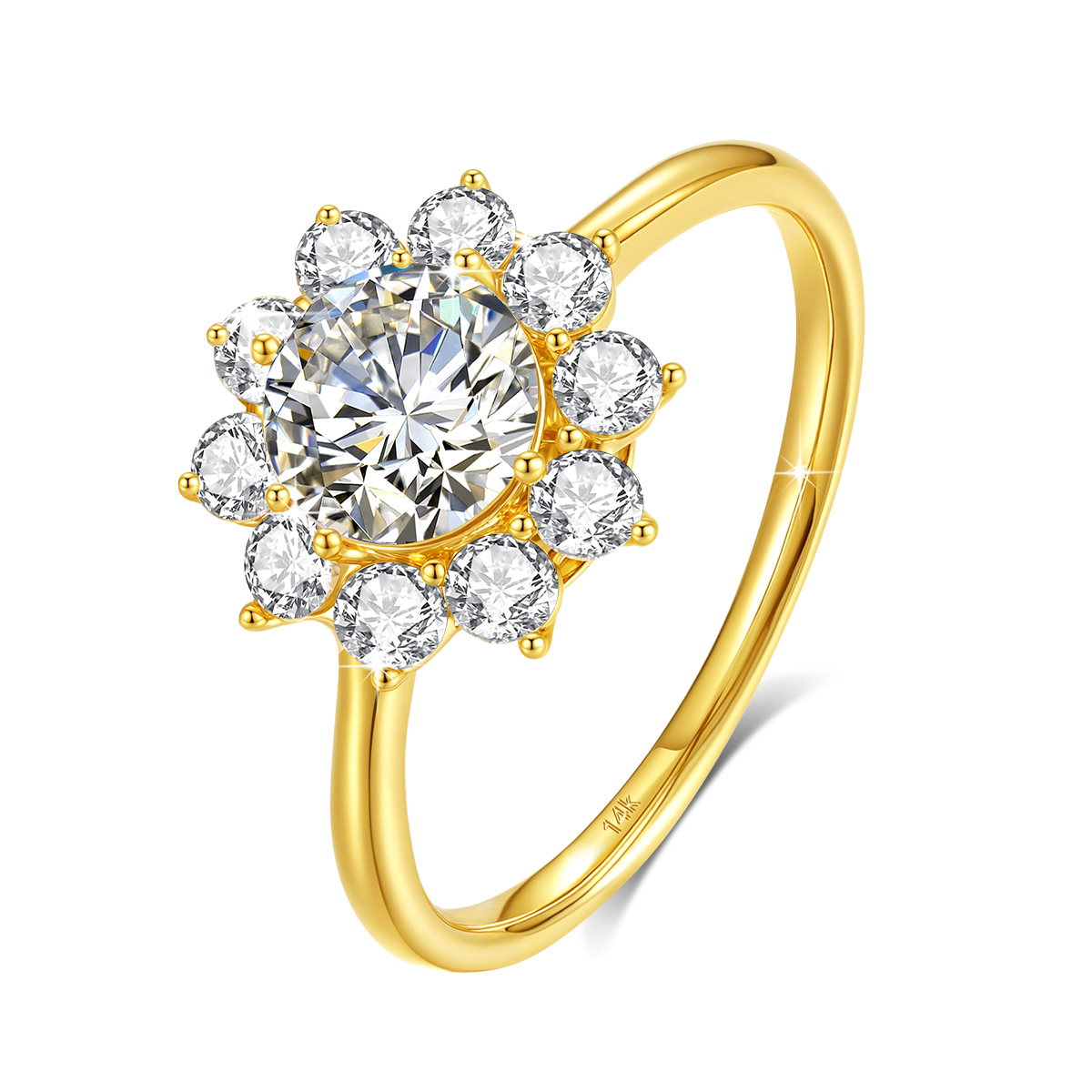 Szjinao 100% Echt 14k Gouden B - Moissanite Engagement Ring 1 Carat recensie en prijs