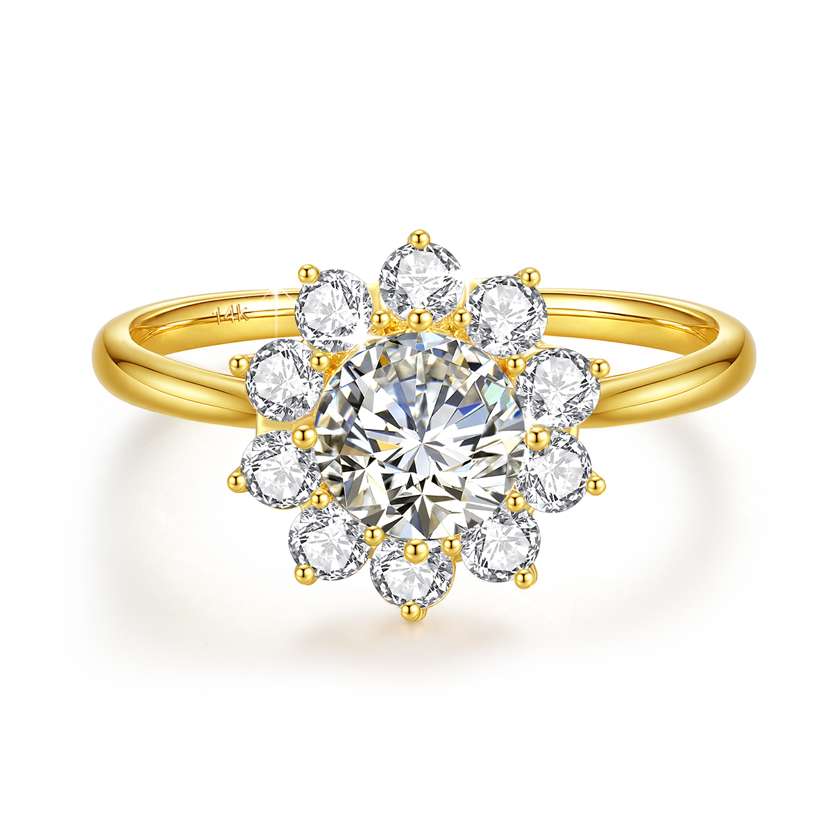Szjinao 100% Echt 14k Gouden B - Moissanite Engagement Ring 1 Carat recensie en prijs