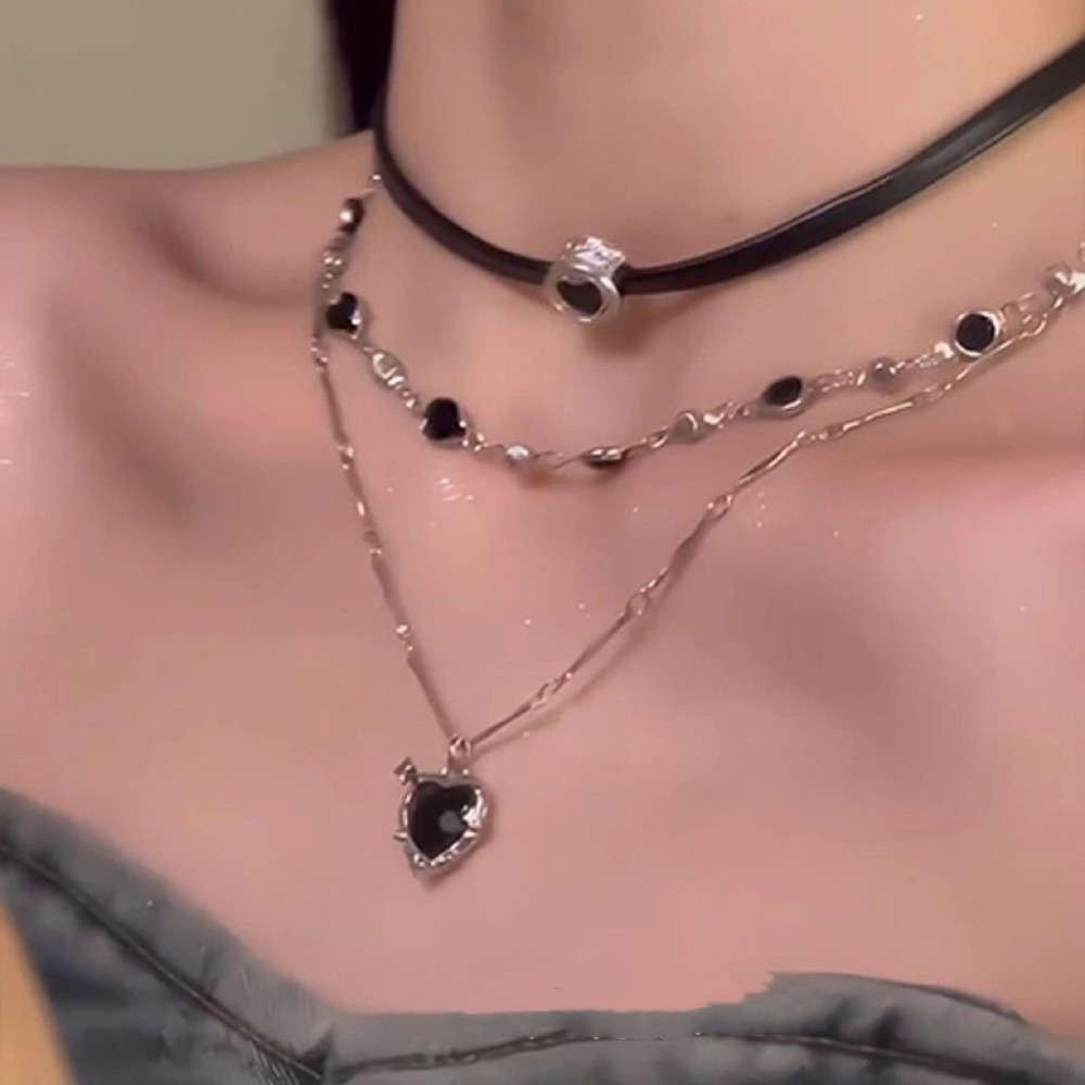 Y2K Gothic Liefde Hart Hanger  - Layered Pendant Necklace Aesthetic recensie en prijs