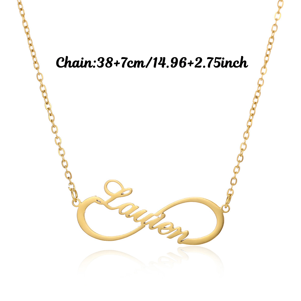 Aangepaste naam Infinity ketti - Custom Name Necklace Stainless Steel recensie en prijs