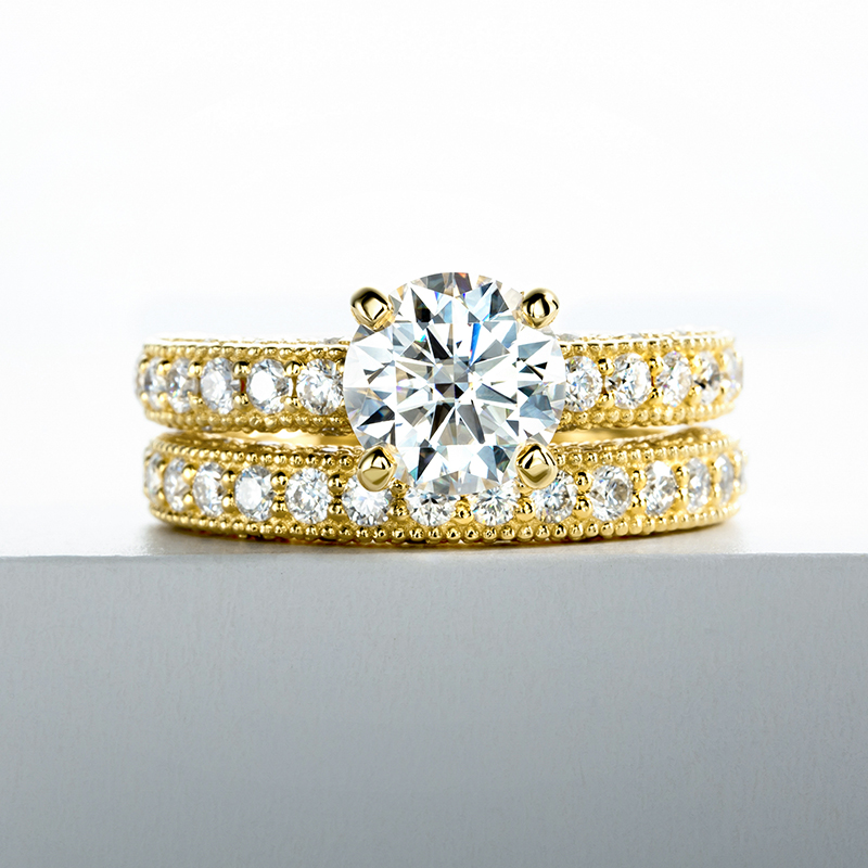 Ringset voor dames 925 sterlin - Moissanite Engagement Ring 1 Carat recensie en prijs