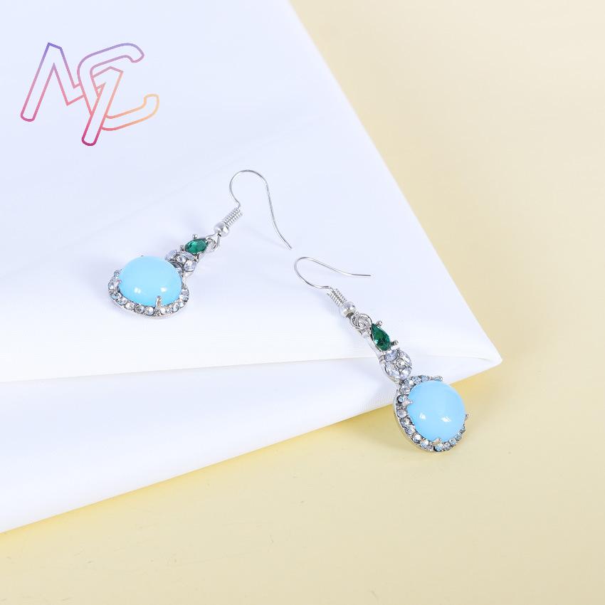 Blauwe natuurlijke jade oorbel - Earrings recensie en prijs