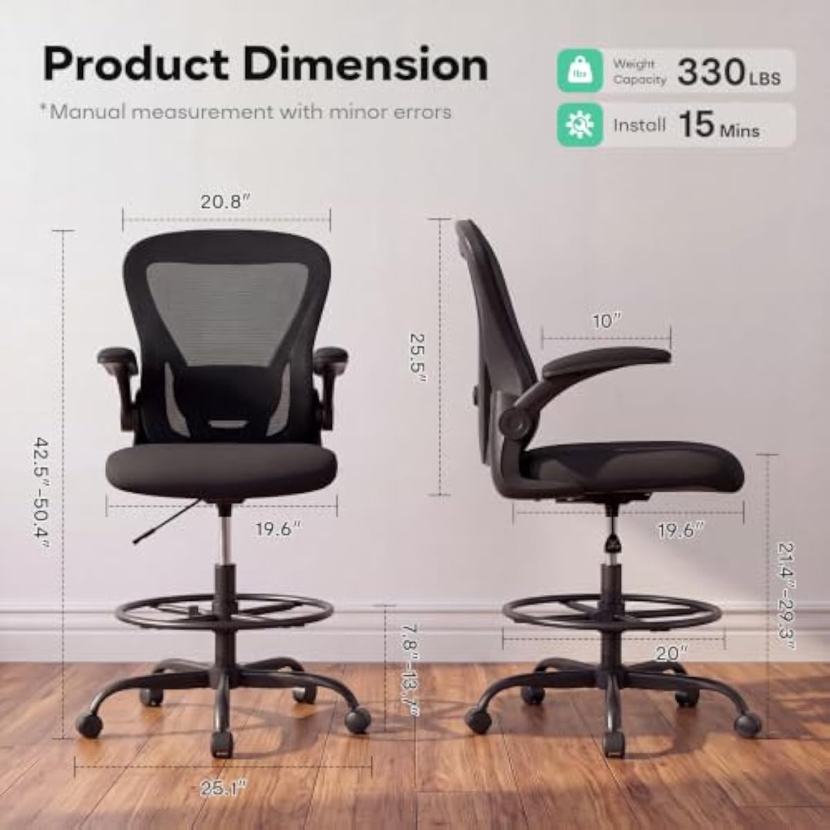Ergonomische, hoge tekenstoel  - Rings recensie en prijs