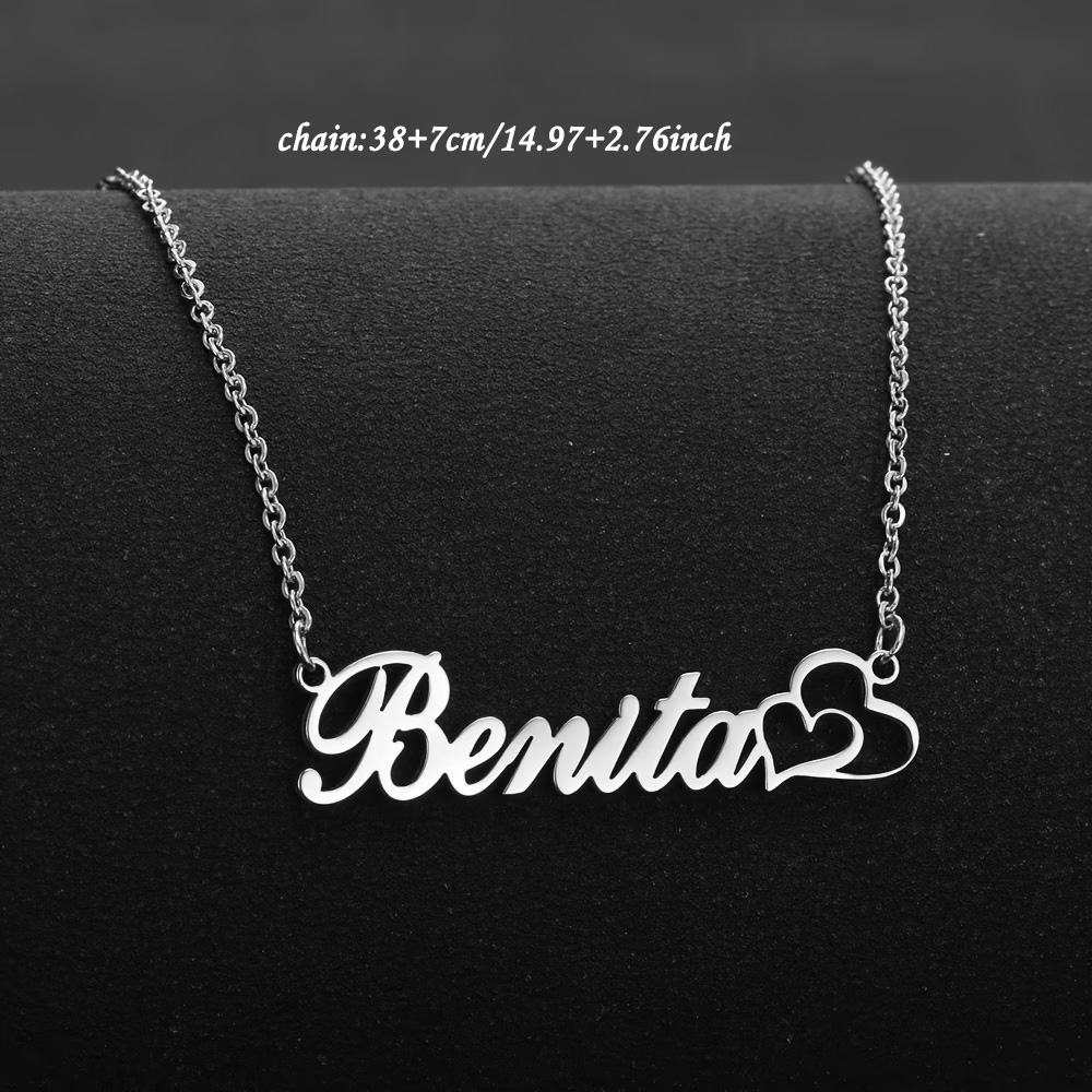 Gepersonaliseerde dubbele hart - Custom Name Necklace Stainless Steel recensie en prijs