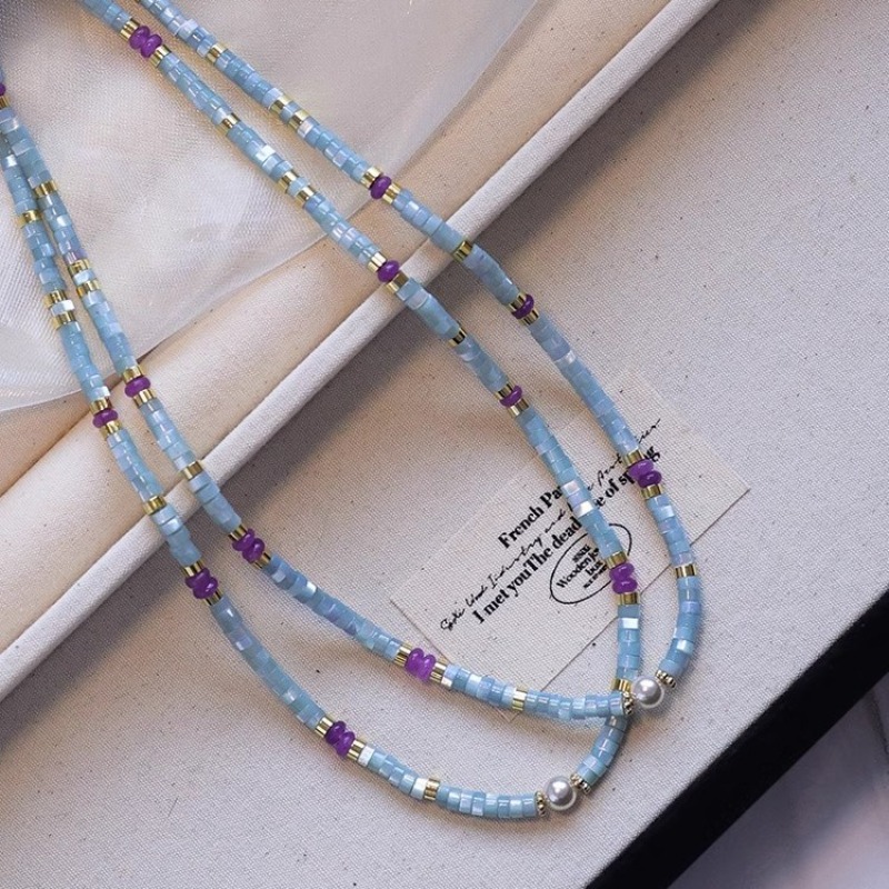 Minar ongebruikelijke blauwe n - Pearl Choker Necklace Vintage recensie en prijs