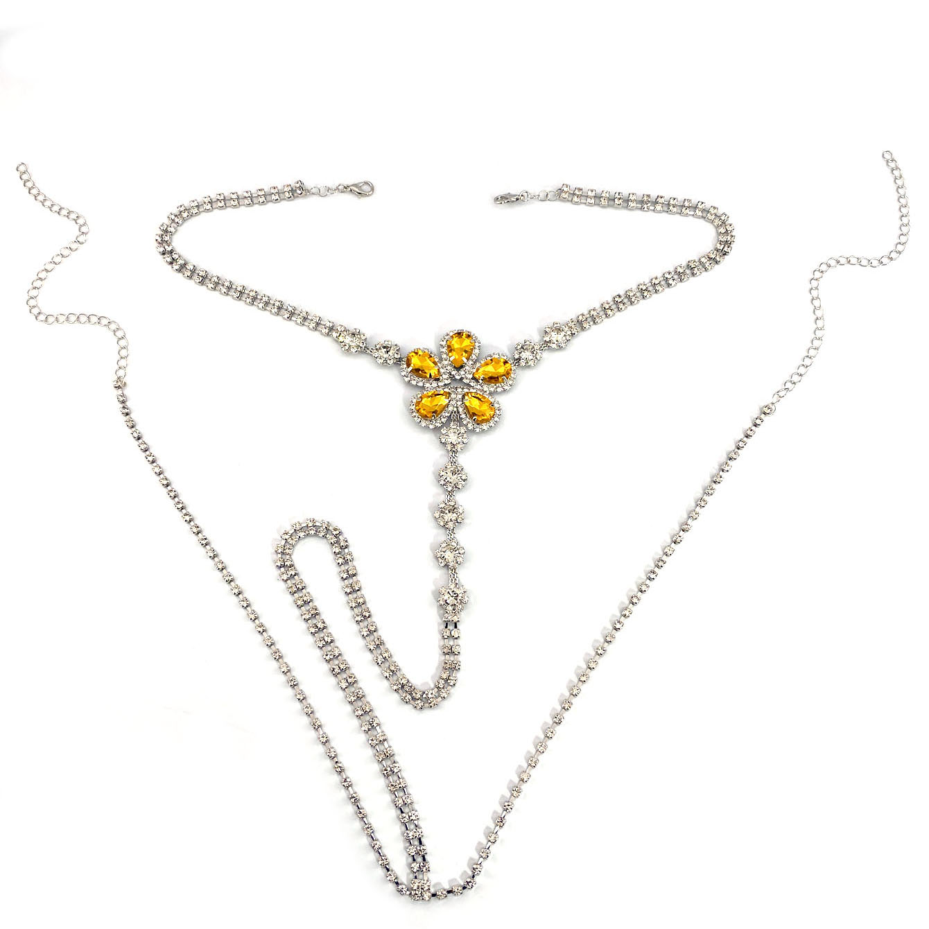1Pc Bloemvormige Sexy Strass S - Body Jewelry recensie en prijs